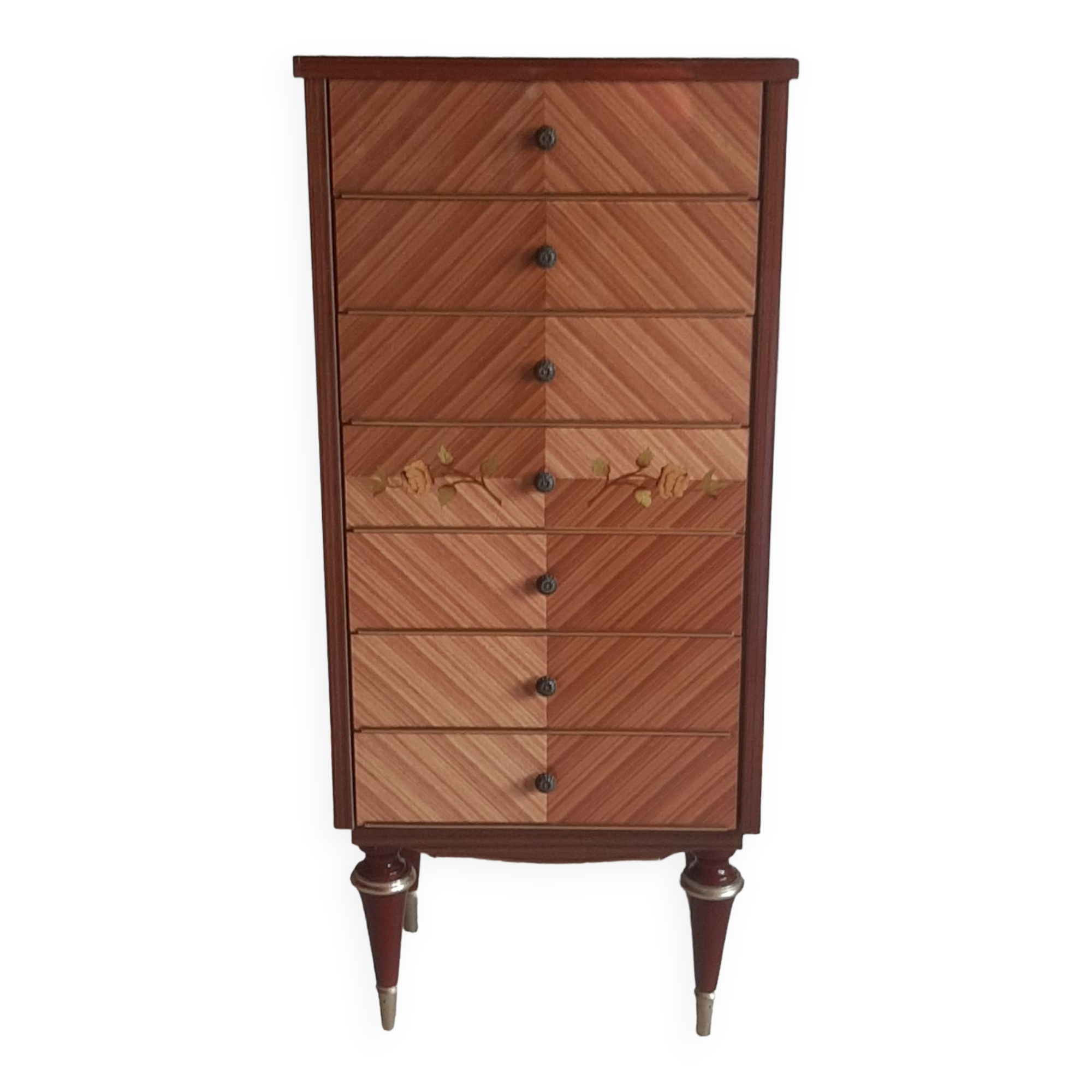 Commode semainier 7 tiroirs style Louis XVI
