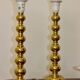 Pair of Swedish brass lamps from the mid-century.