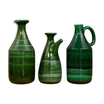 Set of 3 ceramic pitchers by Ambrogio Pozzi for Ceramica Franco Pozzi