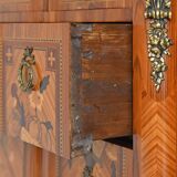 Transitional style commode in marquetry