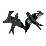 2 large swallows, 14 cm x 18.5 cm, to hang