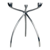 Space Age tripod candle holder by De Bijenkorf in aluminum, 1970s
