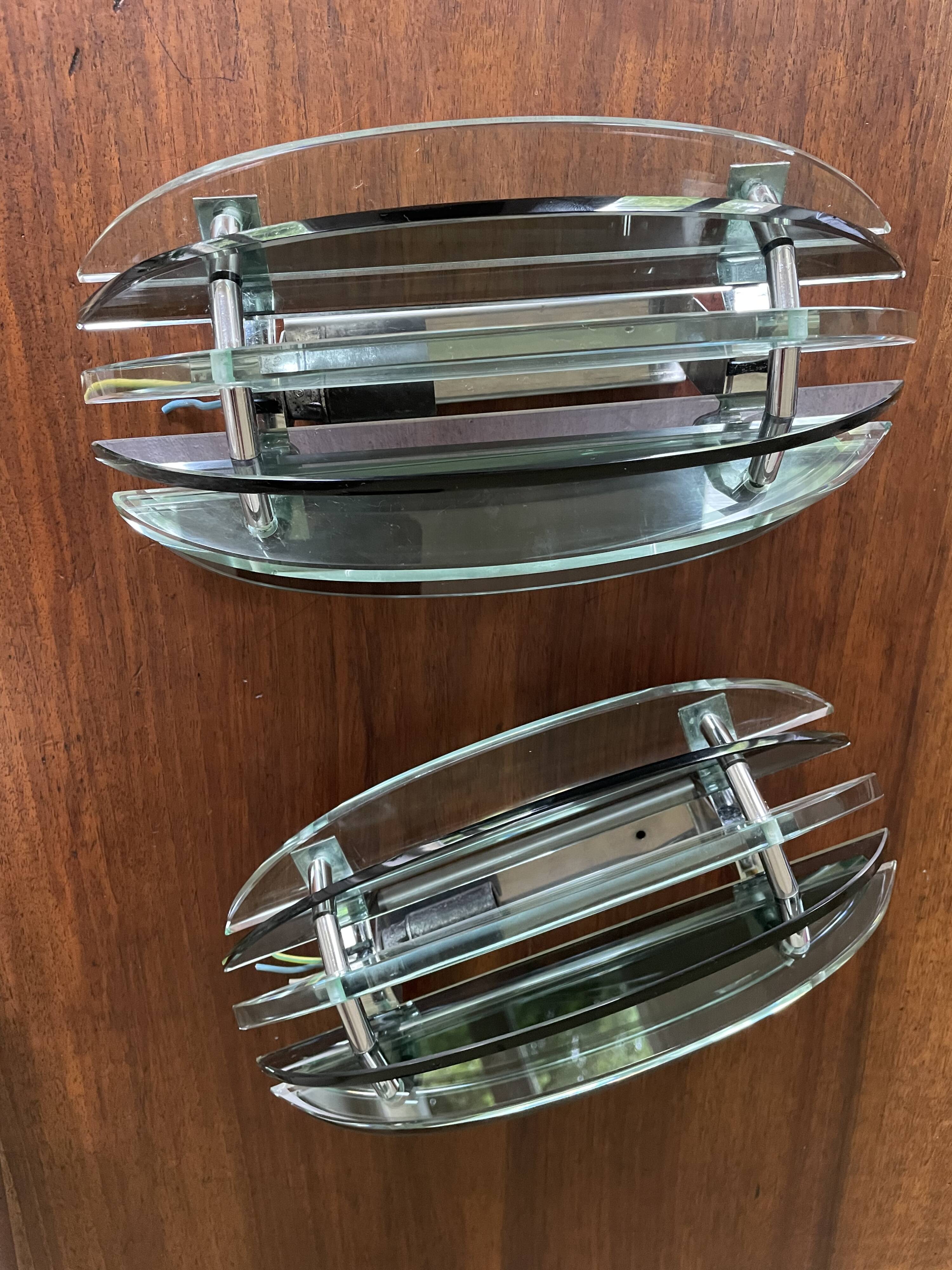 Wall lights with Murano glass slats VECA Italy