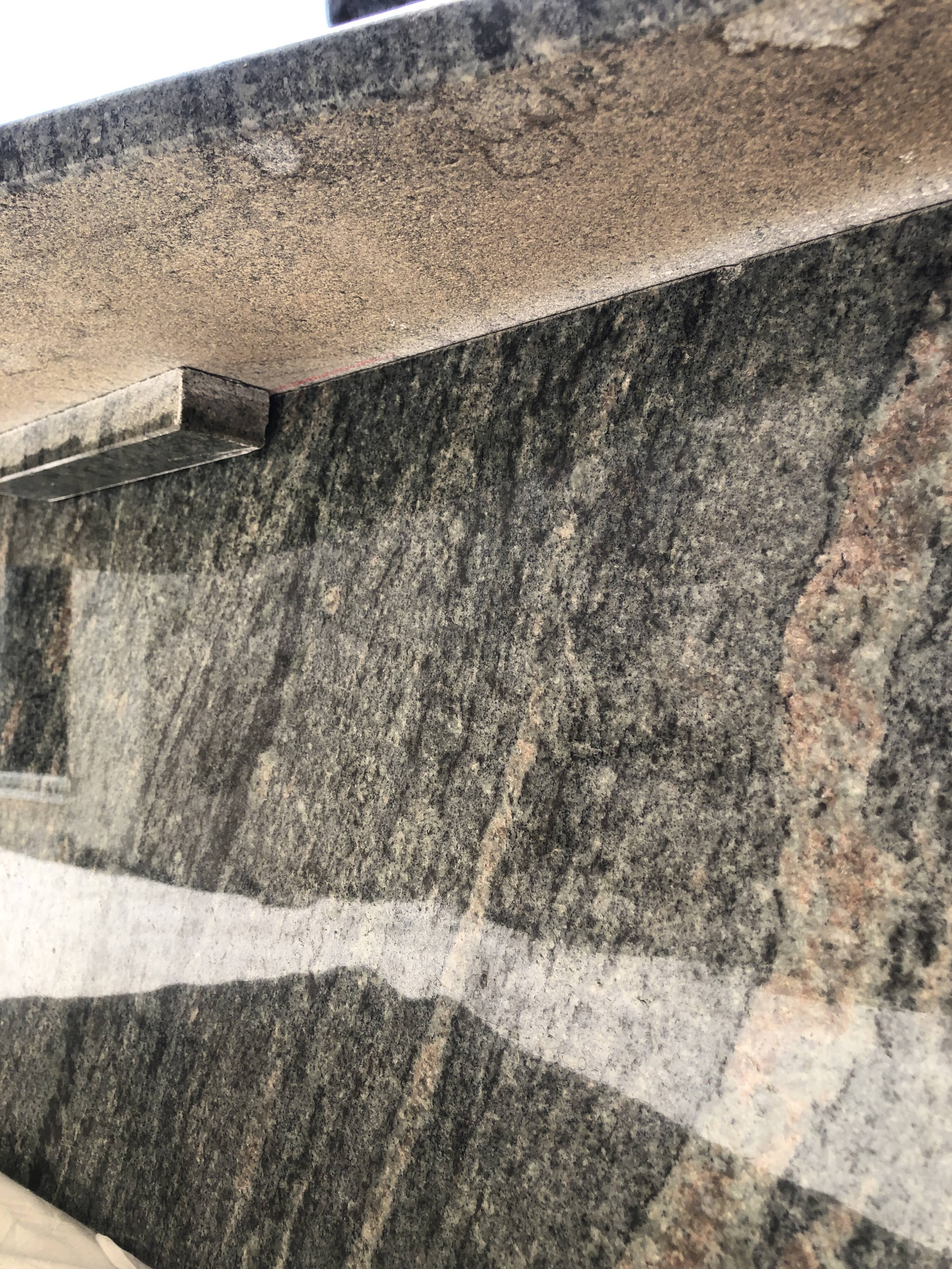 Coffee table in gray green marble