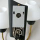 Vintage wall lamp 1950 brass, metal & glass