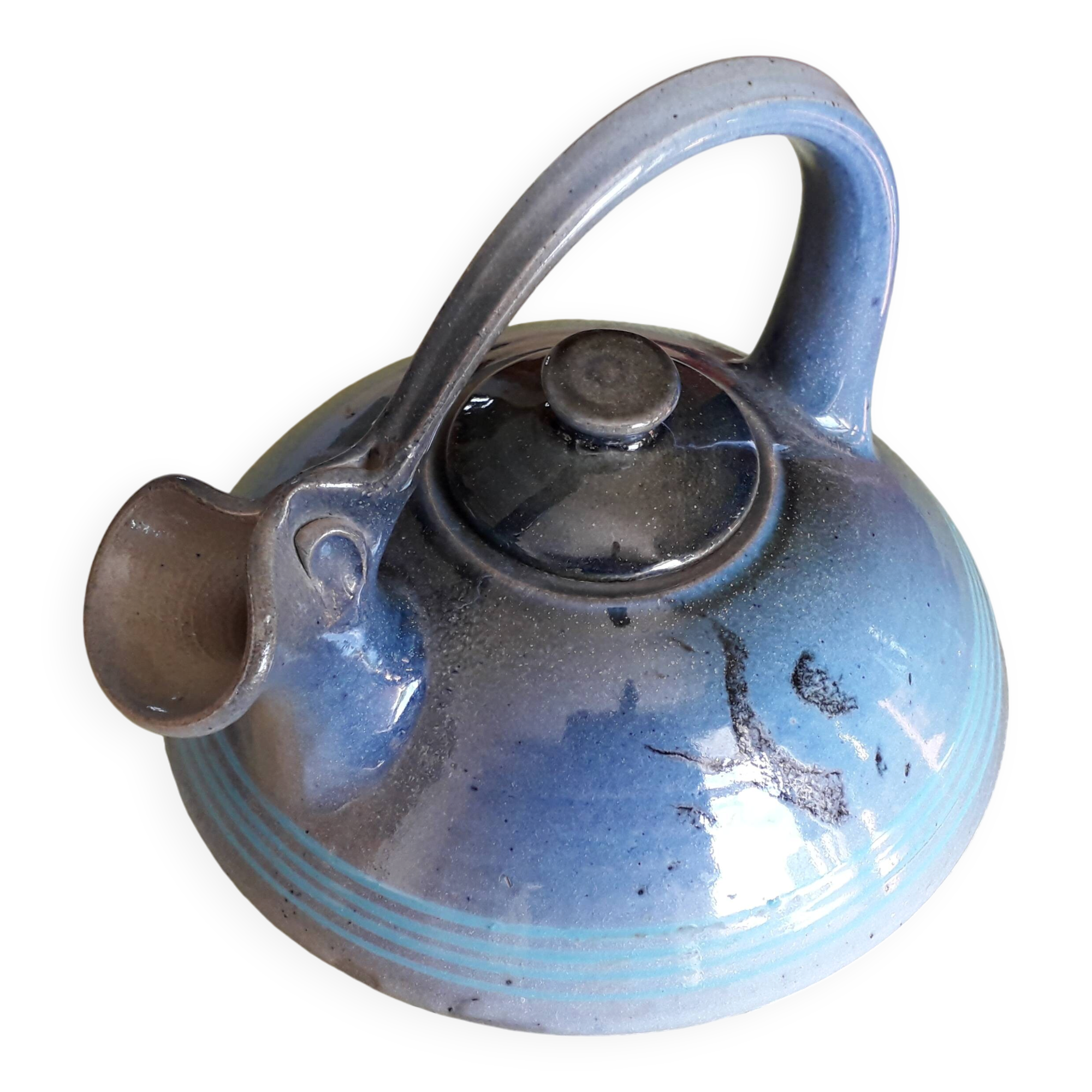 Ceramic teapot signed by the potter jean-luc pirot.