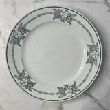 Assiette plate St Amand Corbeille de fleurs