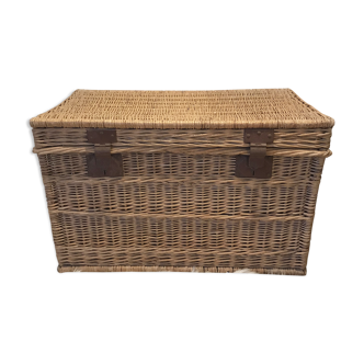 Large old wicker trunk