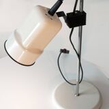 Desk lamp from the 70s and 80s, chrome and white lacquered metal