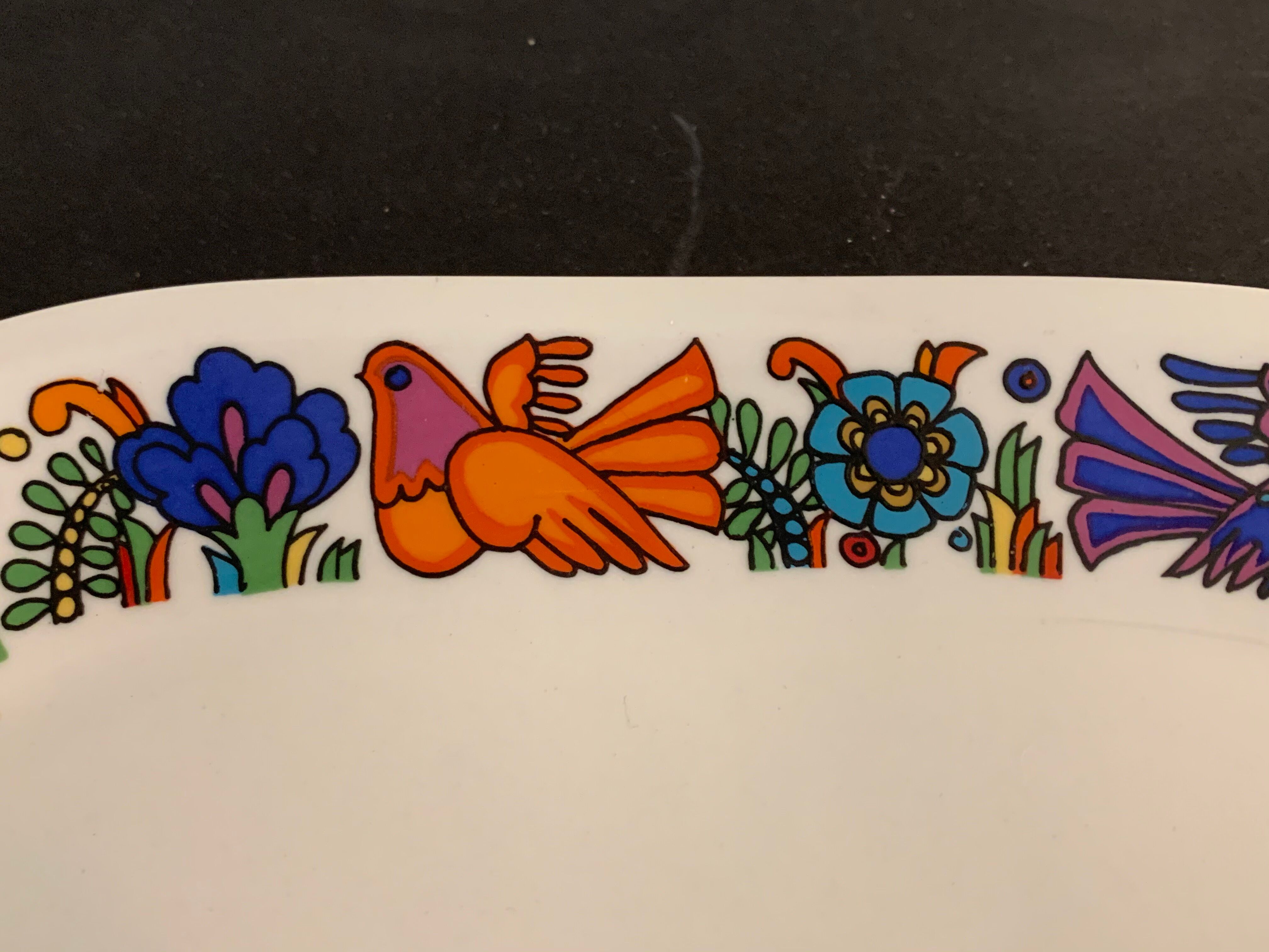 Oval flat Villeroy and Boch Acapulco 1970