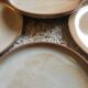 Set of 4 flat sandstone plates