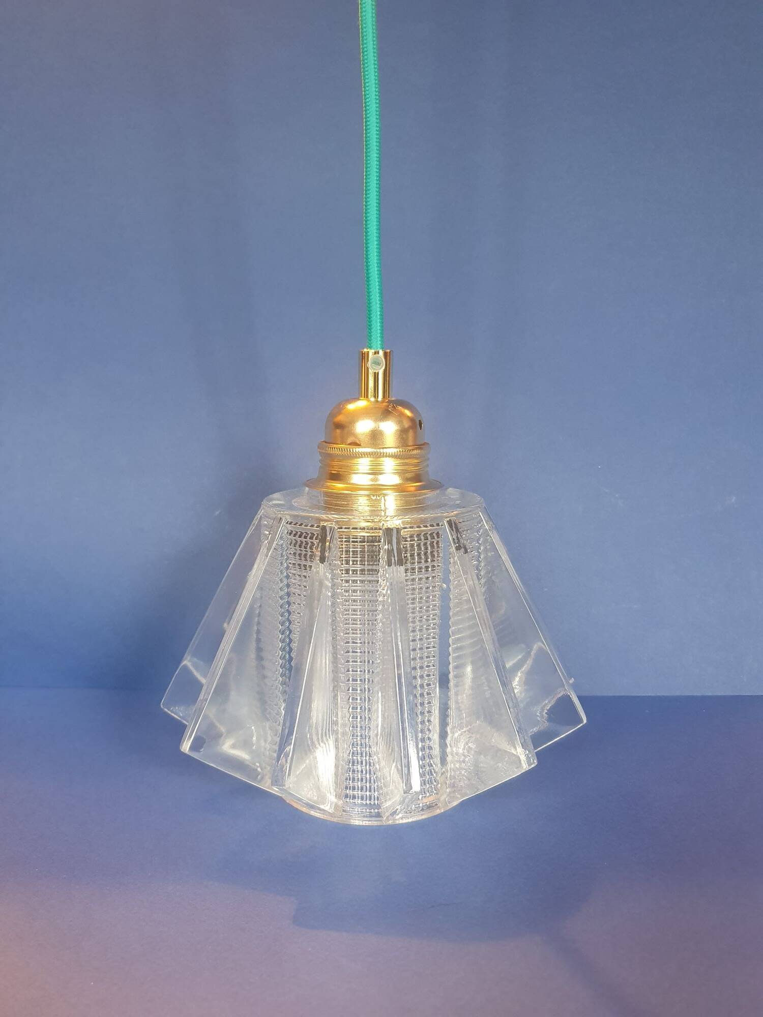 Vintage 70s UFO space age hanging lamp from France - newly electrified