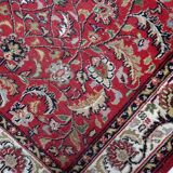 Tapis persan vintage fait main, Hamadan usé, 128 cm x 189 cm, années 1950.