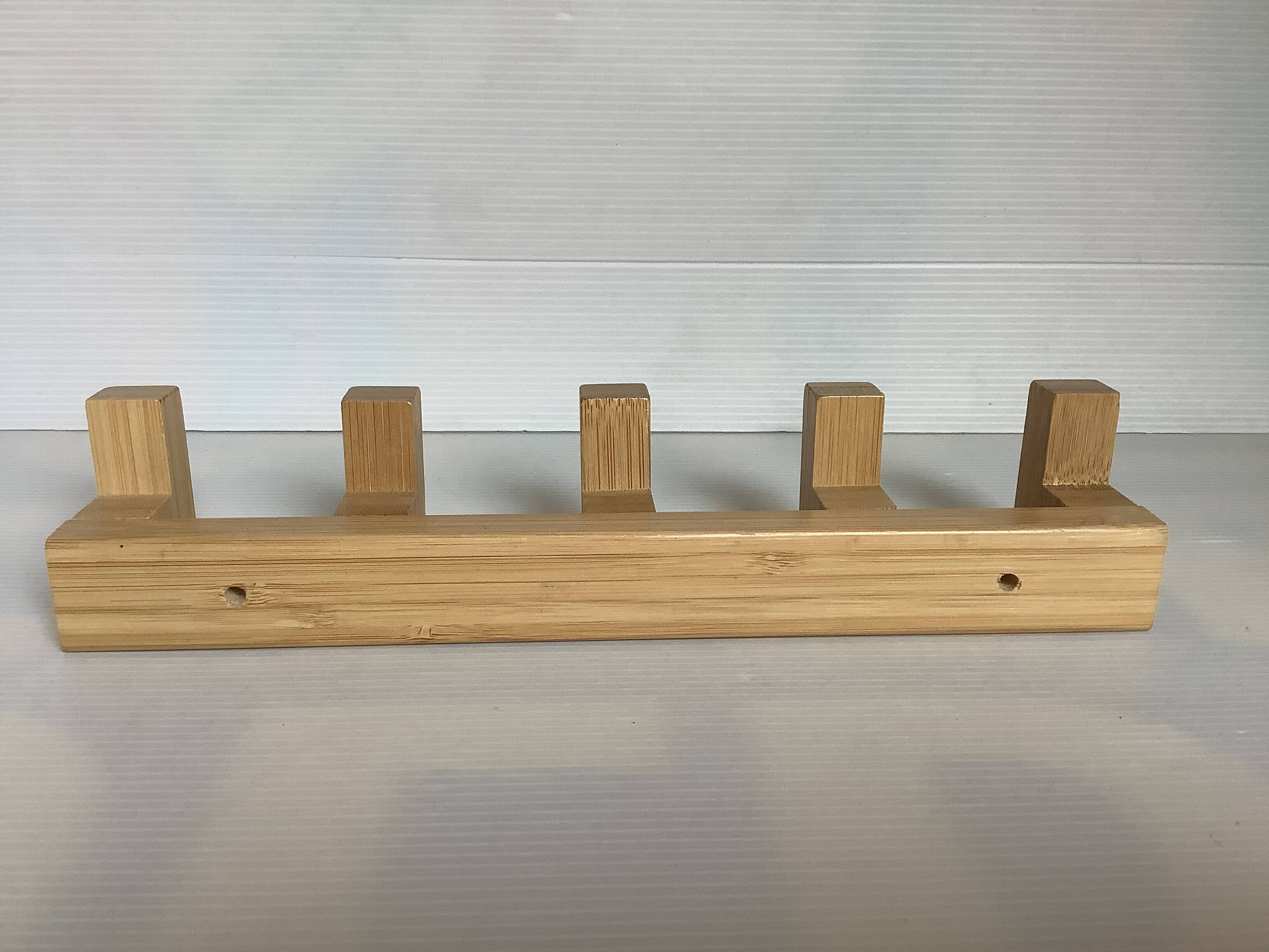 Bamboo wood coat rack
