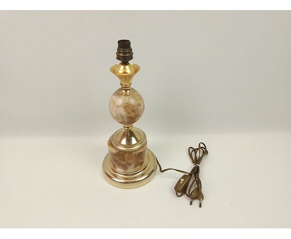 Lamp foot in alabaster and metal 31cm