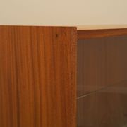Mahogany display cabinet with glass front, Denmark, 1970s