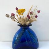 Vintage cobalt blue glass vase