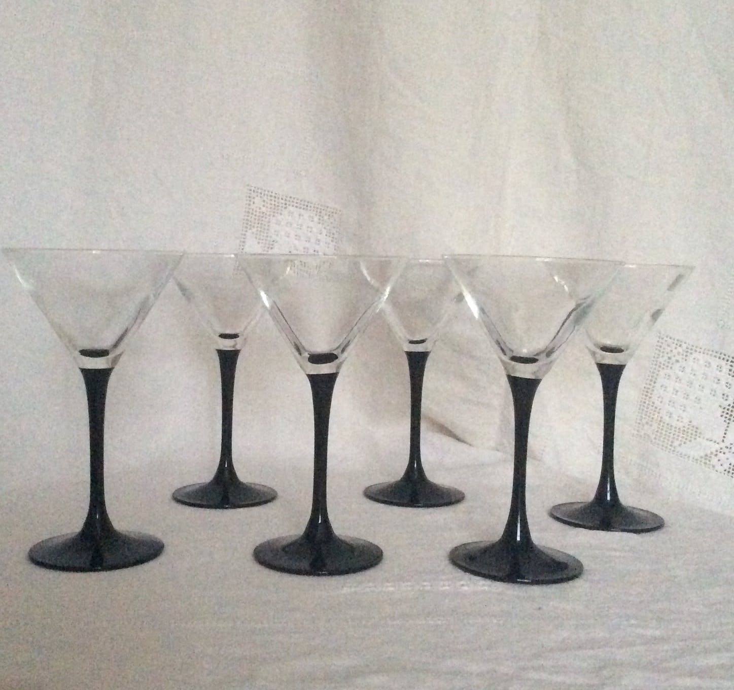 Black stemware vintage
