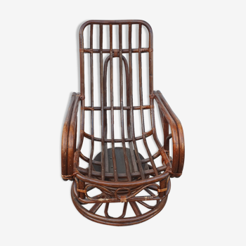 Rattan rocking chair from 1970