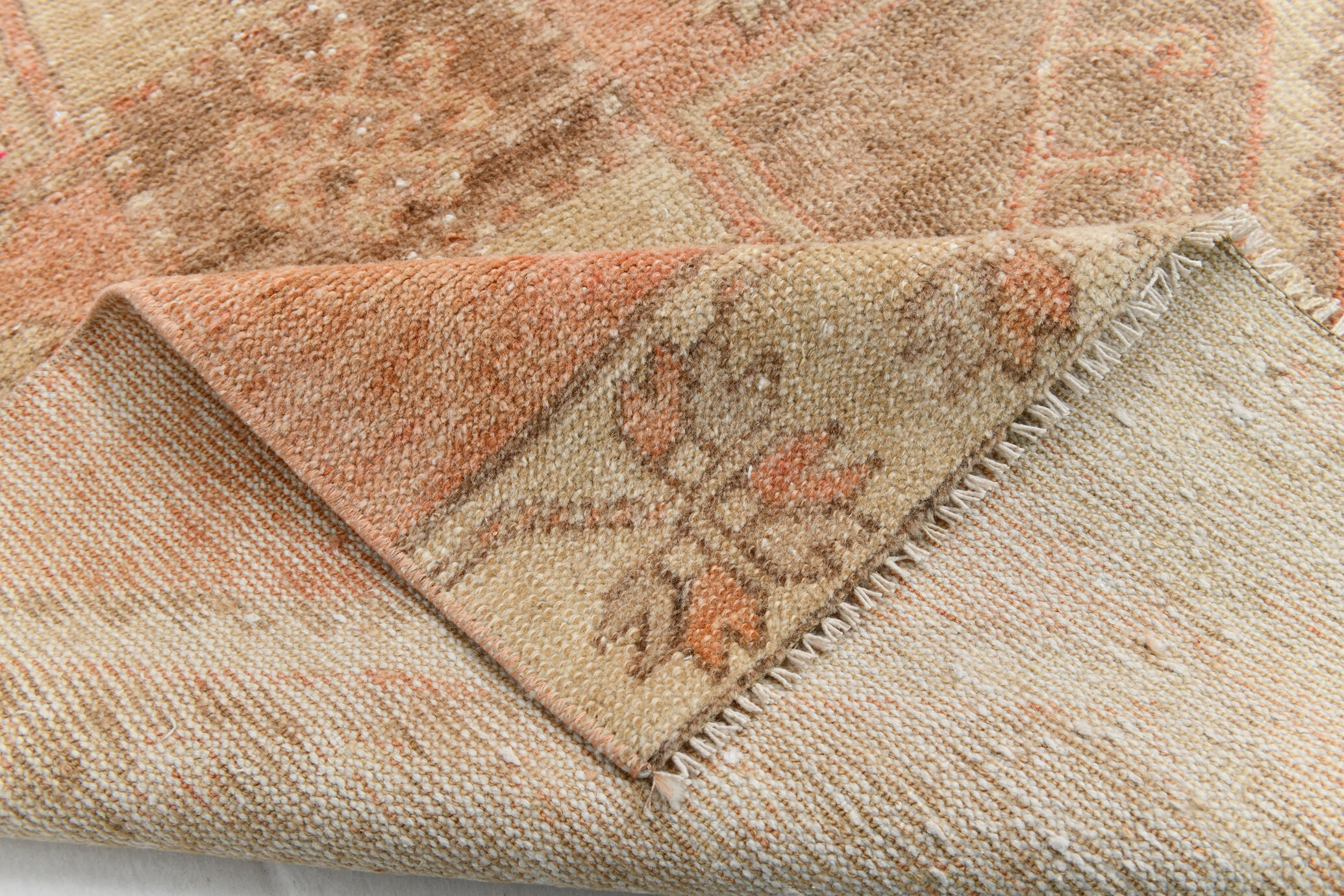 Orange and brown runner rug 78x393cm