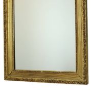 Large Antique Gold Mirror with Crown Classic Baroque France 118cm