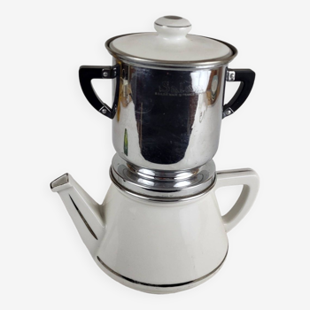 Théière / Cafetière en faïence Inox