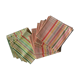 Set of 12 old napkins (6 pink + 6 green) - Big complexion - 50*50