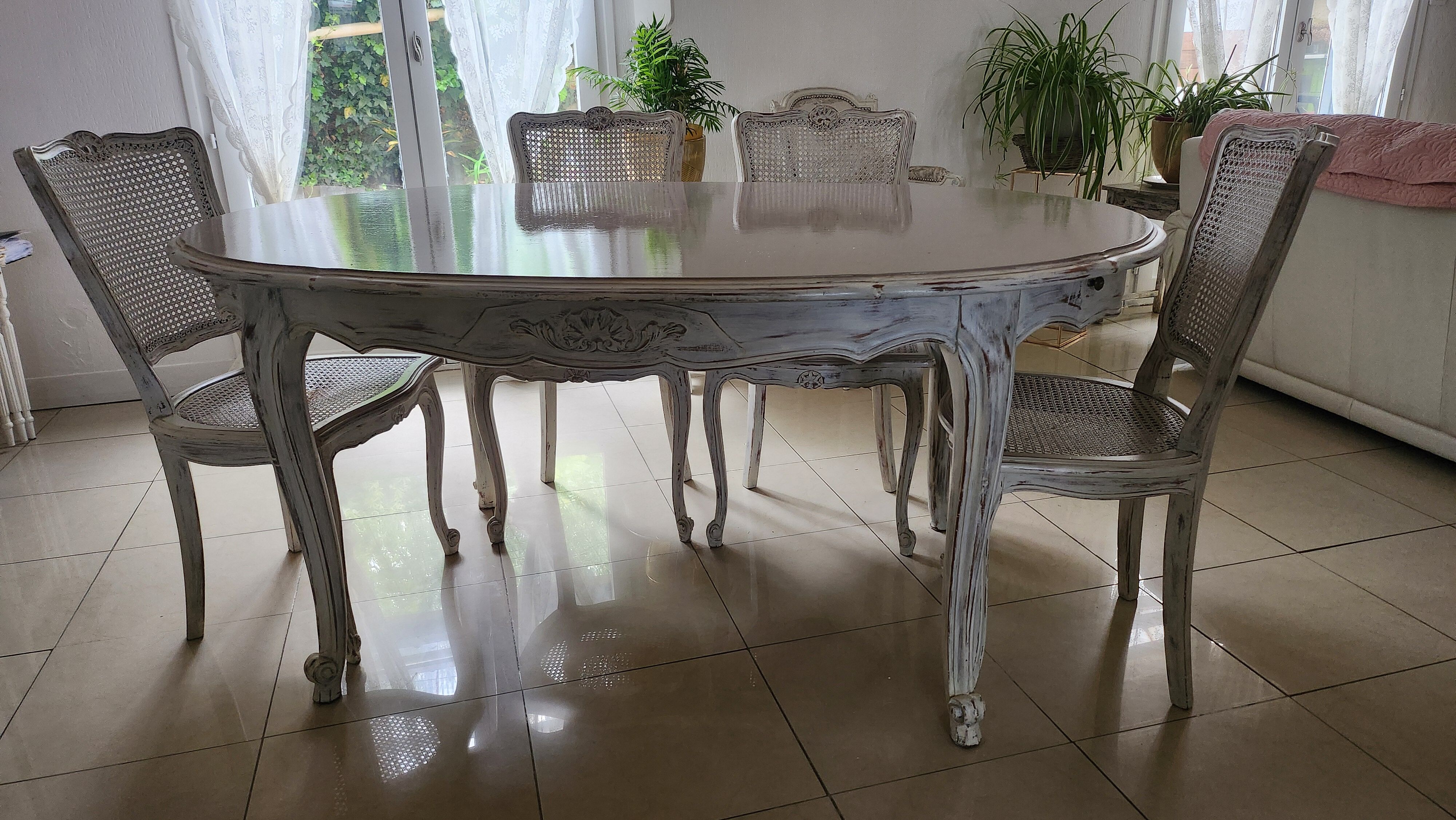 Cherry table Louis XV Shabby