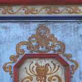 Rustic Farmhouse Folk Art Painted Bridal Cabinet