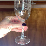 PRODUCT BHV - Set of 5 wine glasses in cut crystal 1970