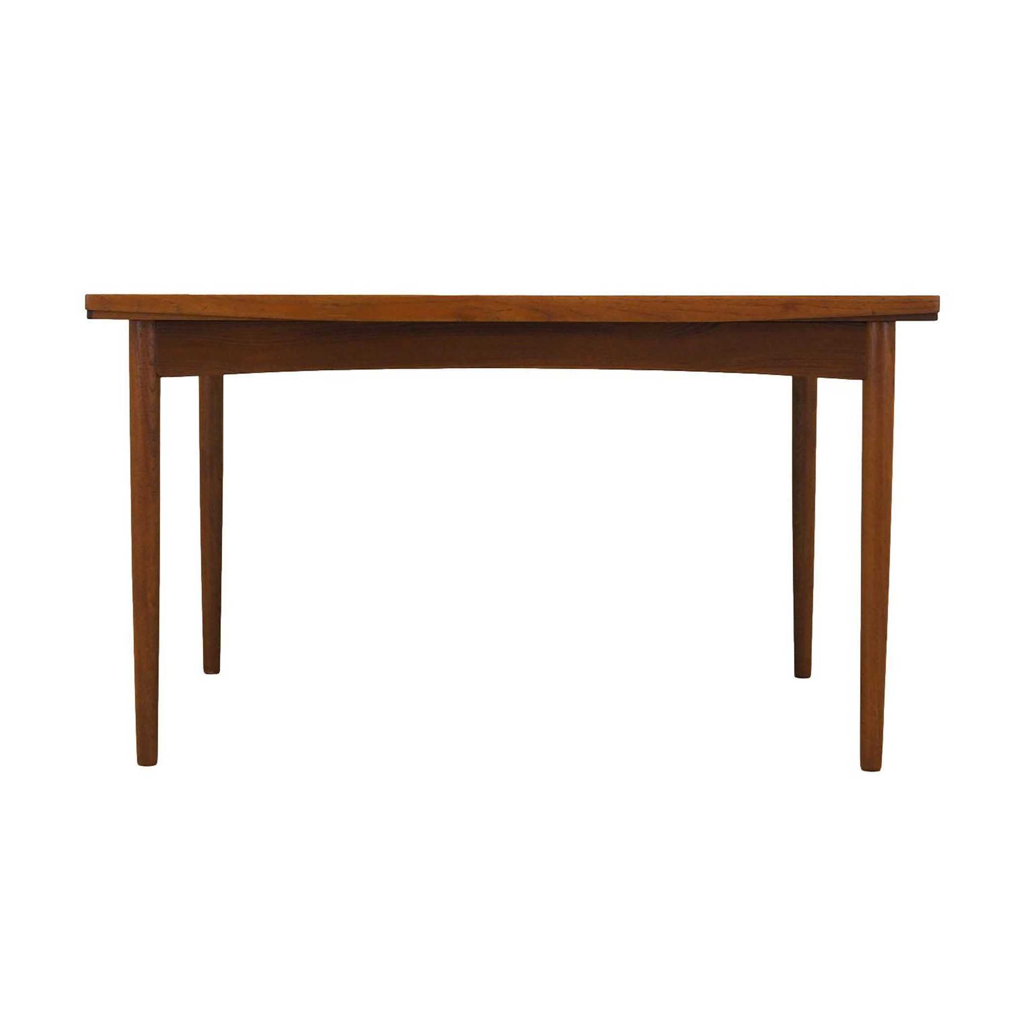 Table en teck, design danois, années 1960, fabriquée au Danemark