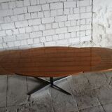 Table Ovale années 50 60 de J.M. Thomas for Wilhelm Renz vintage a systeme reglable