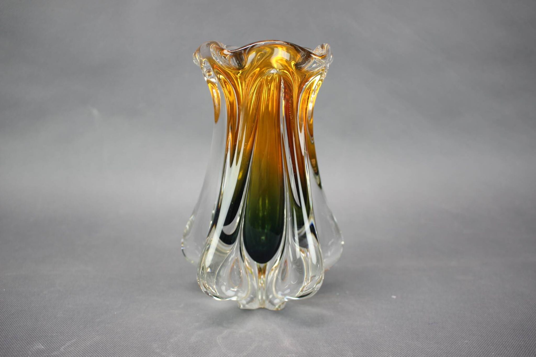 Bohemian art glass vase by Josef Hospodka for Chřibská Glassworks, 1960s