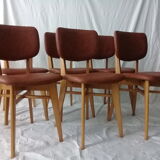 Suite of 6 vintage chairs