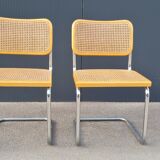 Pair of chairs cesca B32 by Marcel breuer
