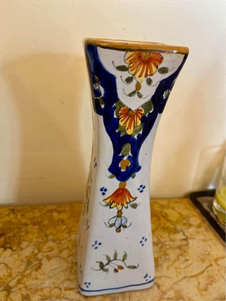 Antique Bonsecours faience vase