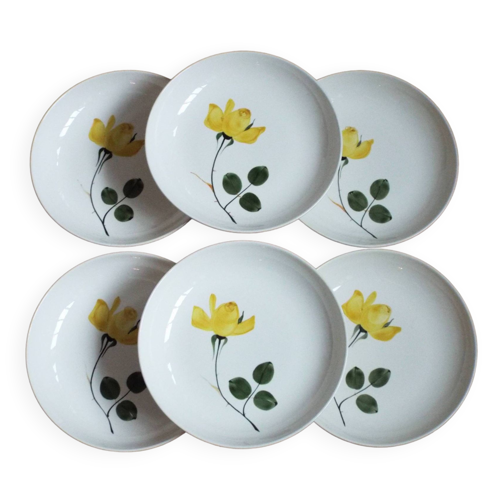 6 Villeroy and Boch Ophélia soup plates