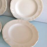 Four soup plates Ivory service/Faienceries de Sarreguemines/vintage 50