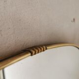 Gold edge mirror, vintage freeform 1970