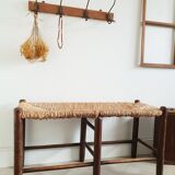 Ancient straw bench