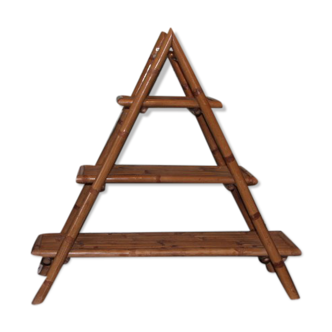 Bamboo ladder shelf