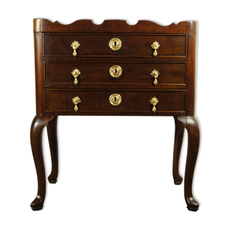 Antique walnut jumping chest of drawers