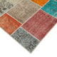 Hand-knotted oriental overdyed 206 cm x 299 cm multicolor patchwork rug