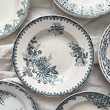 6 mismatched Saint Amand ironstone soup plates