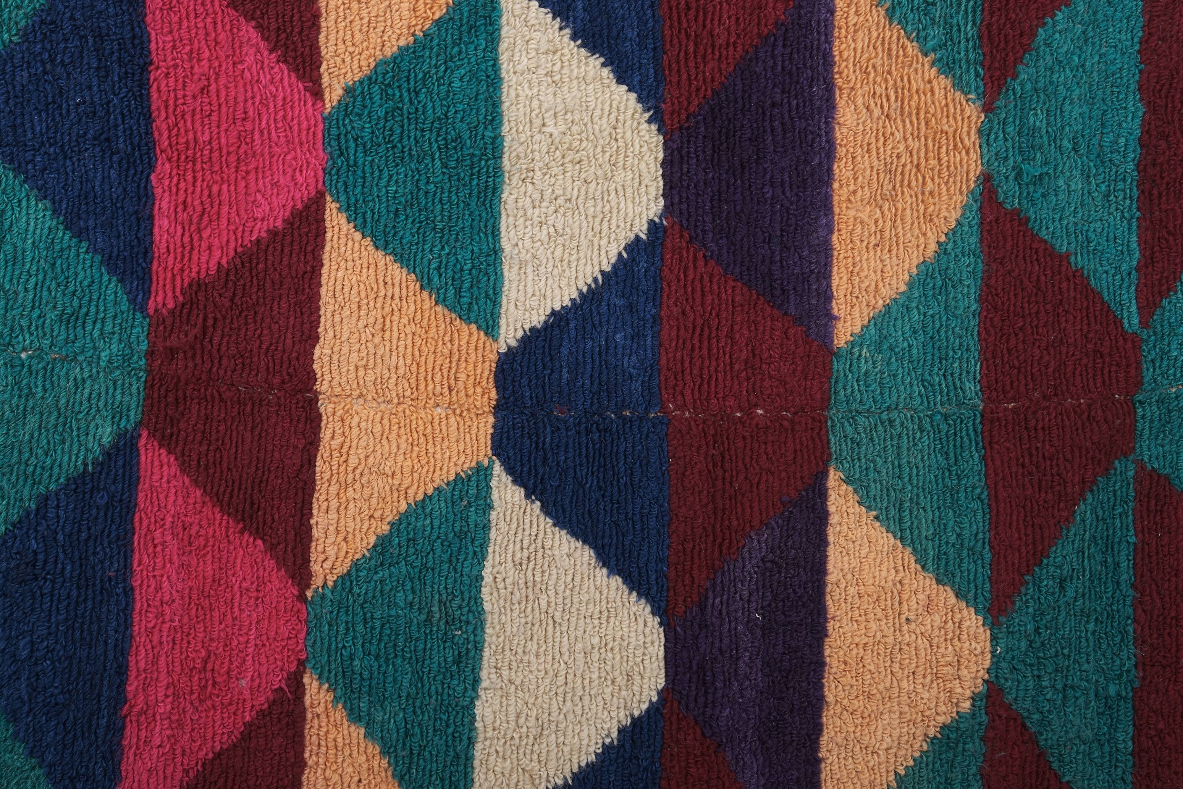 Vintage Turkish Oushak Handwoven Rug 115x126 cm