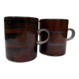 set of 2 stoneware mugs