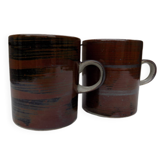 lot de 2 mugs en grès