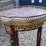 Antique Louis XVI style side table with marble top