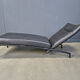 Vintage black leather chaise longue by Peter Mally for Cor, 1990s