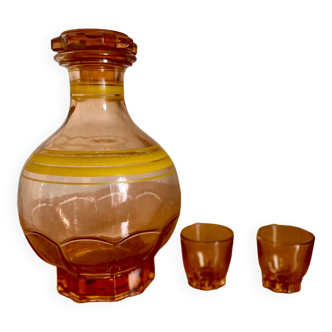 Carafe vintage et ses deux verres